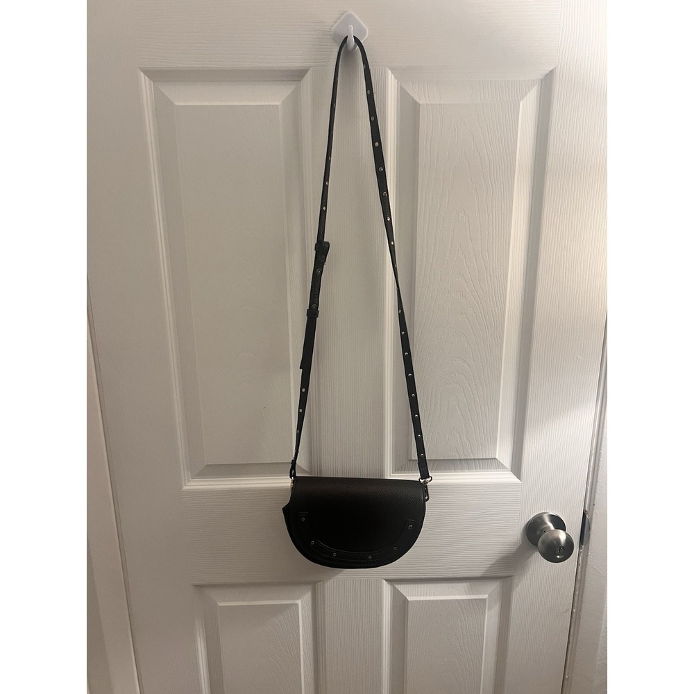 Steve Madden Leather Crossbody Purse Brown Gold Hardware